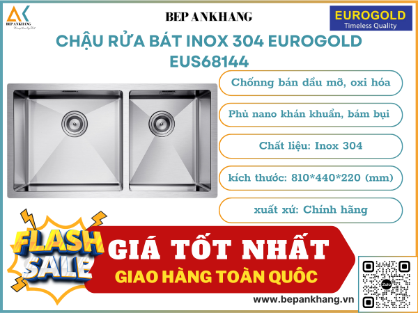 Chậu rửa bát chống xướt Eurogold EUS68144